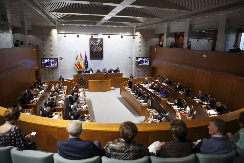 Sessió plenària de les Corts de l'Aragó