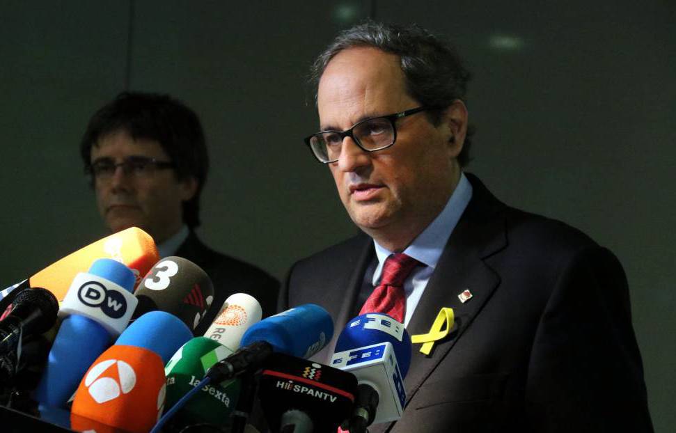 Carles Puigdemont amb el president Quim Torra
