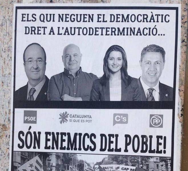 Cartells amenaçadors a Lleida