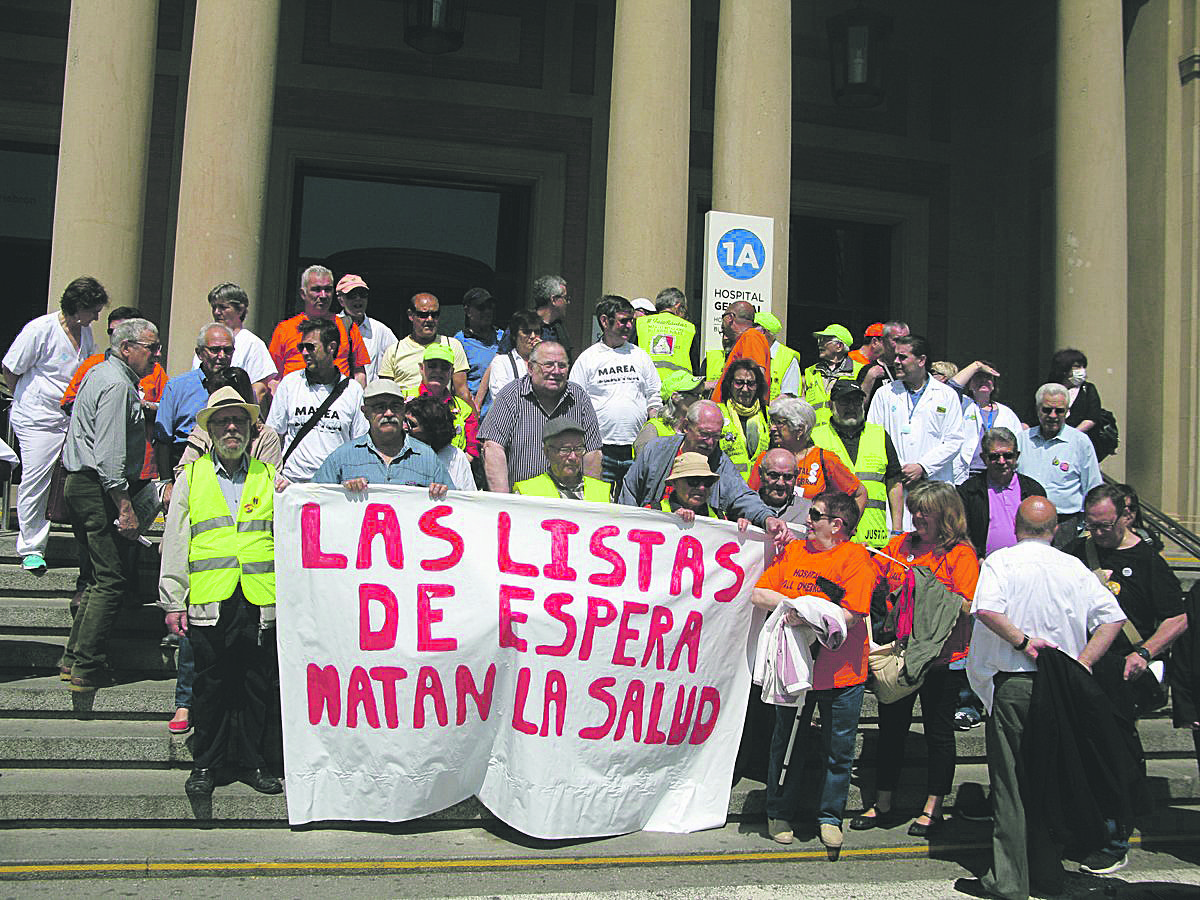 Concentració contra les llistes d’espera a l’Hospital de...