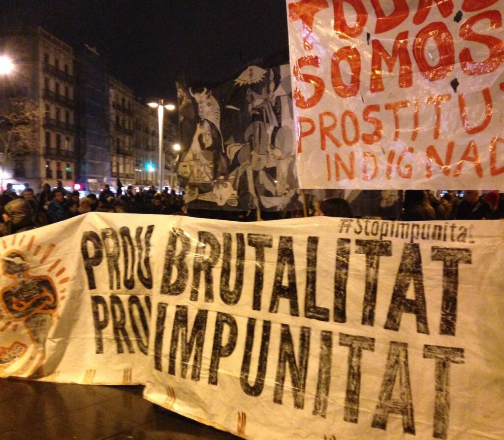 Capçalera de la manifestació 4-F