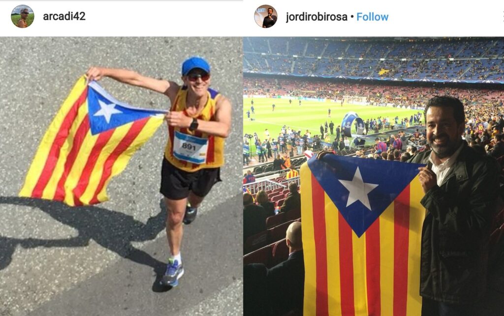 Imatges de l'Instagram dels periodistes de TV3 Arcadi Alibés i Jordi