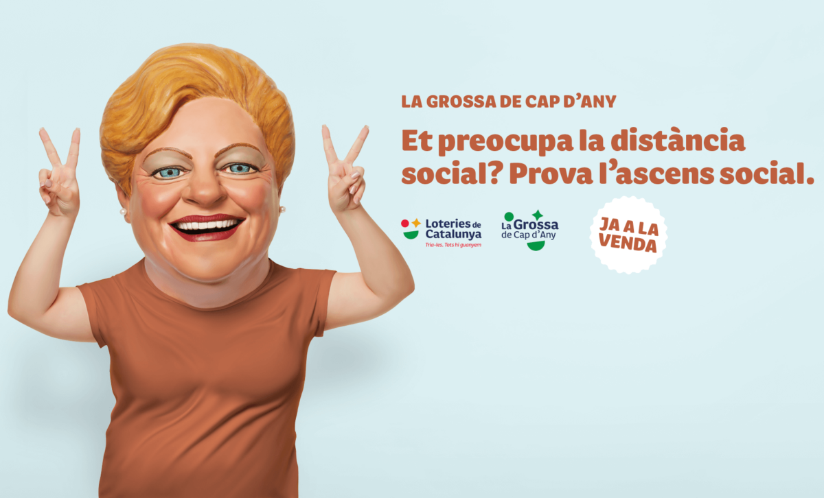 Anuncio de sorteo de 'La Grosa de Cap d'Any' que ha sido retirado aques