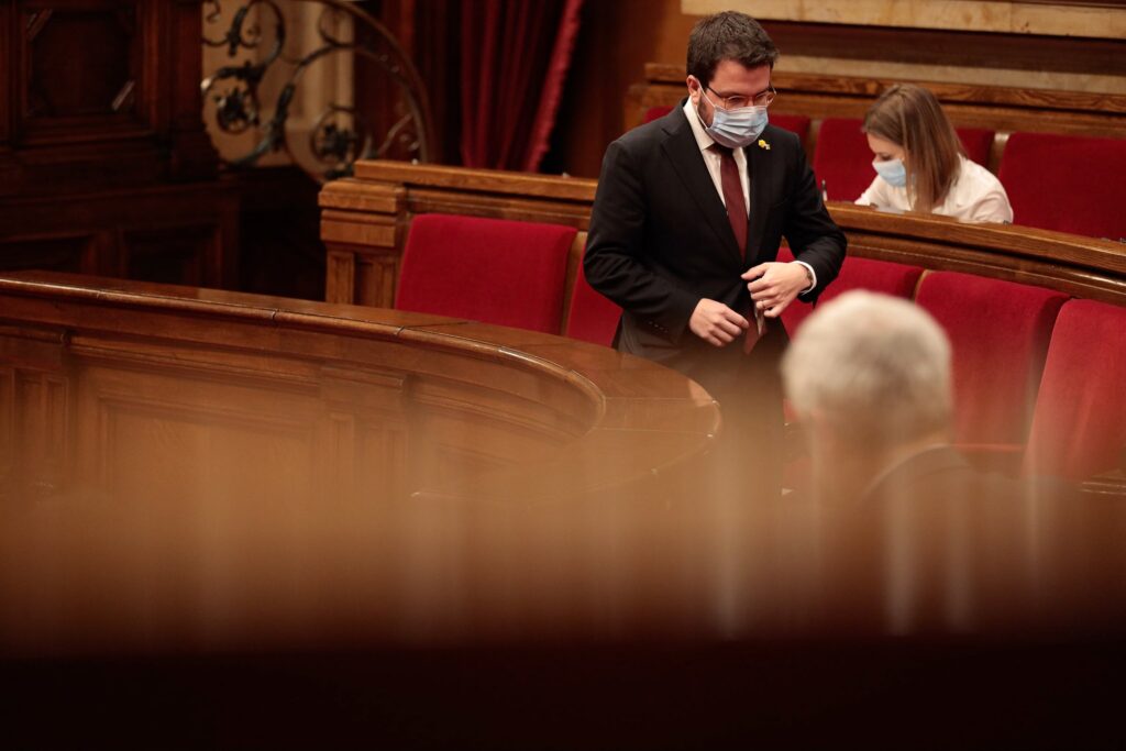 Pere Aragonés en el debate de los presupuestos