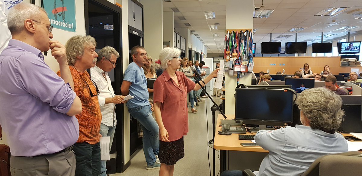 Asamblea en el área de Deportes de Tv3 ante el recorte de medios pr