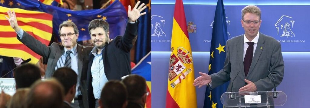 Albert Batet con Artur Mas, y Ferran Bel