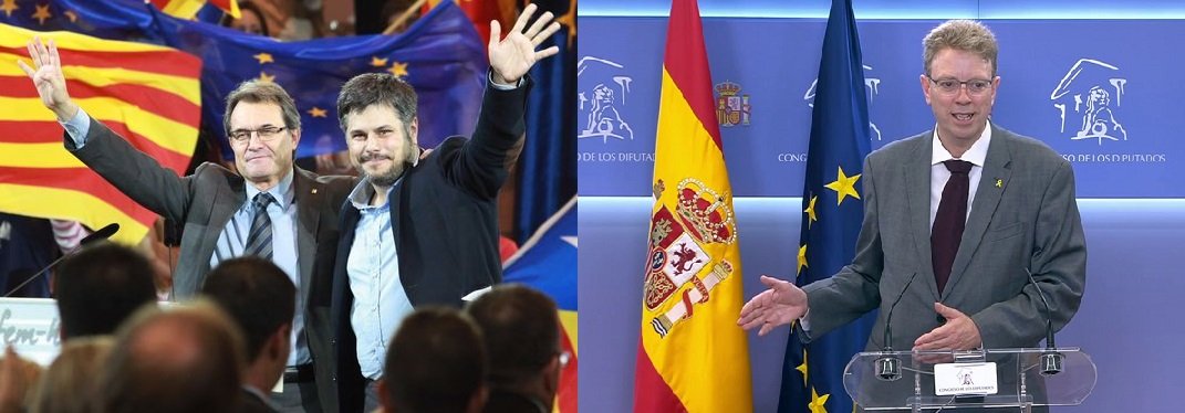 Albert Batet con Artur Mas, y Ferran Bel