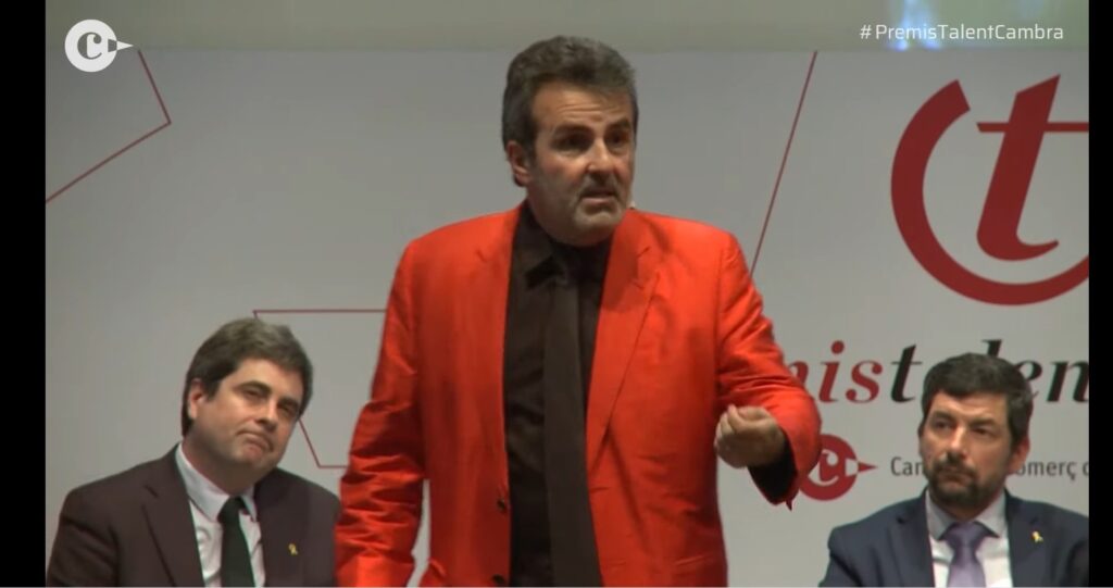 Bru Recolons, Xavier Sala i Martín y Joan Canadell, en la presentación de los premios 'Talent Cambra'