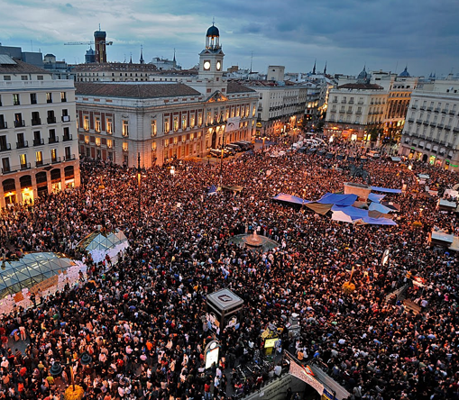 15M a la plaça del Sol de Madrid