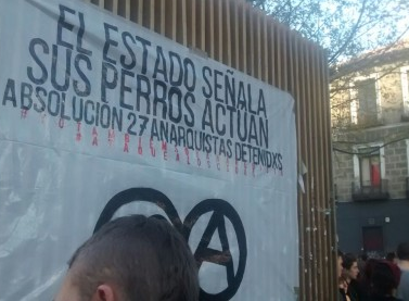 Concentració de suport als anarquistes