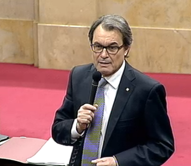 Artur Mas durant la sessió de Control parlamentària
