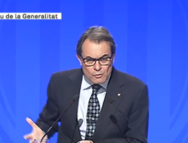 Artur Mas, al Palau de la Generalitat