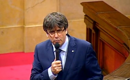 Puigdemont, en el Parlamento catalán
