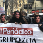 Protesta contra l'ERO a El Periódico