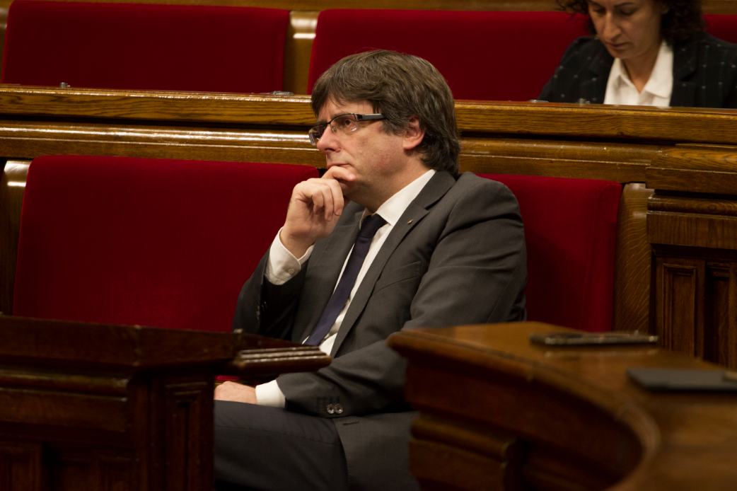 Puigdemont, en el Parlamento de Cataluña