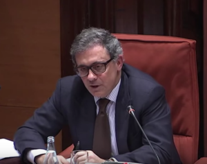 Jordi Pujol Ferrusola en el Parlamento catalán, en 2015