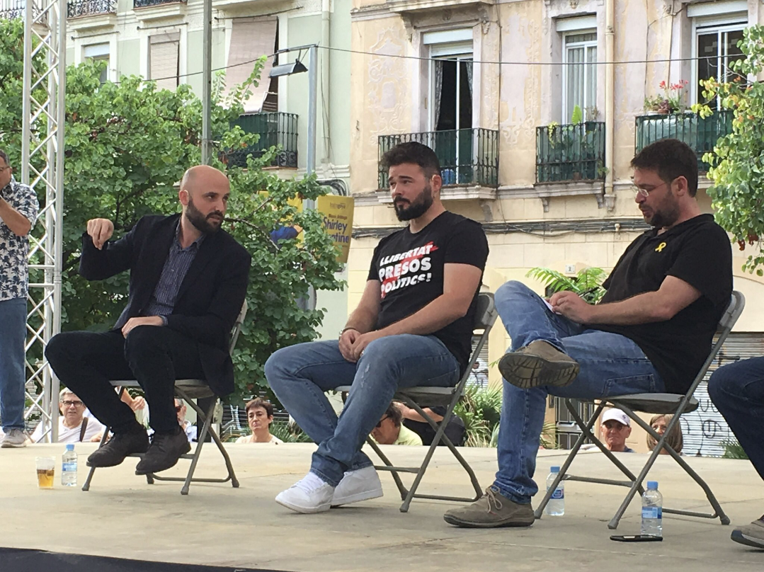 Jordi Graupera, Gabriel Rufián y Albano Dante Fachin