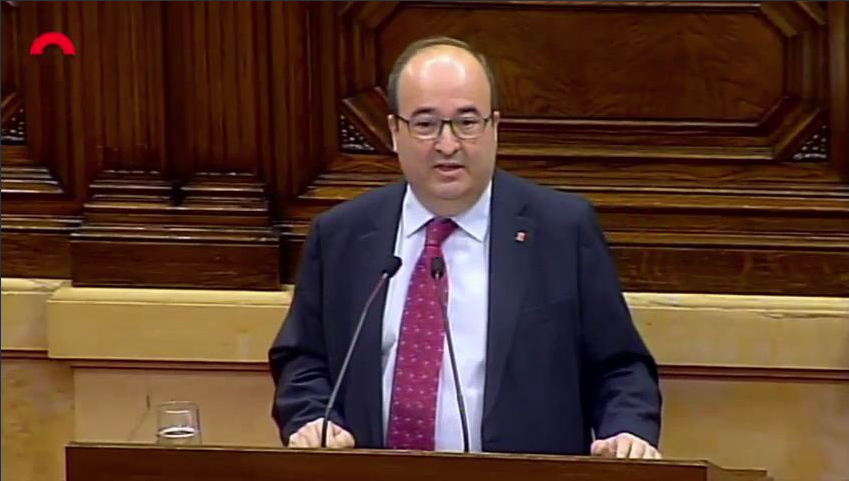 Miquel Iceta, en el Parlament