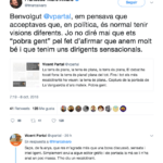 Tuits de Vicent Partal i Francesc-Marc Álvaro