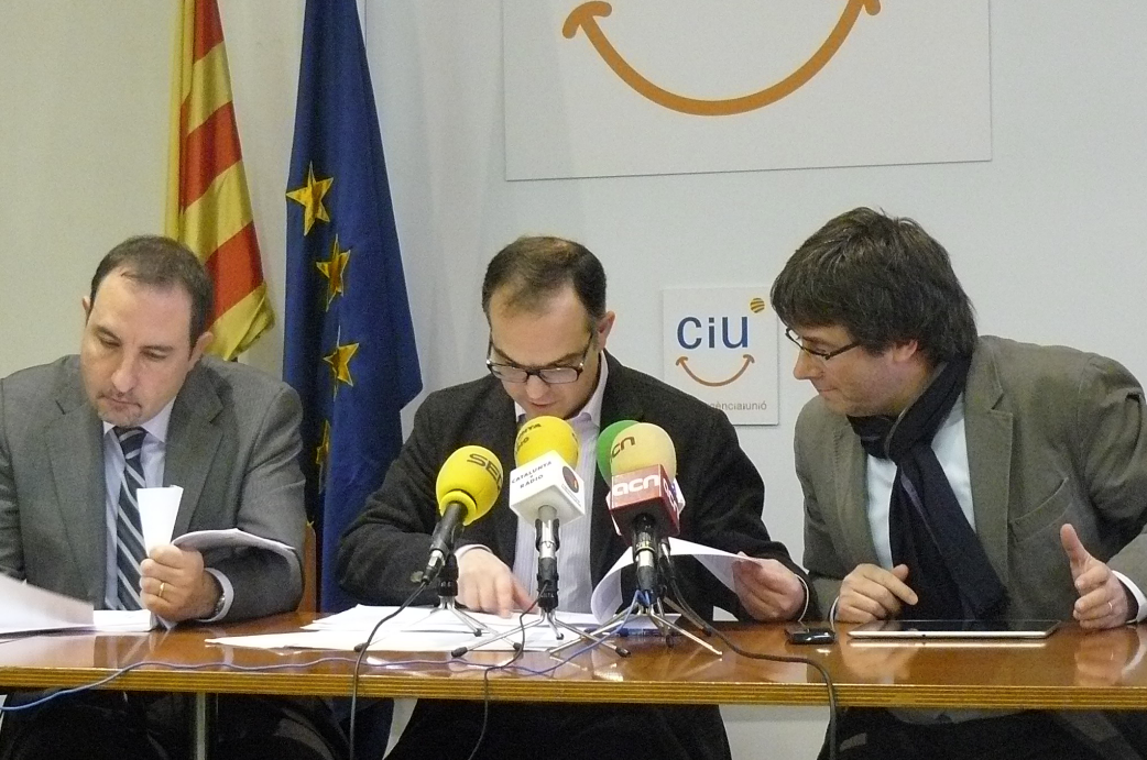 Ramon Espadaler, Jordi Turull y Carles Puigdemont