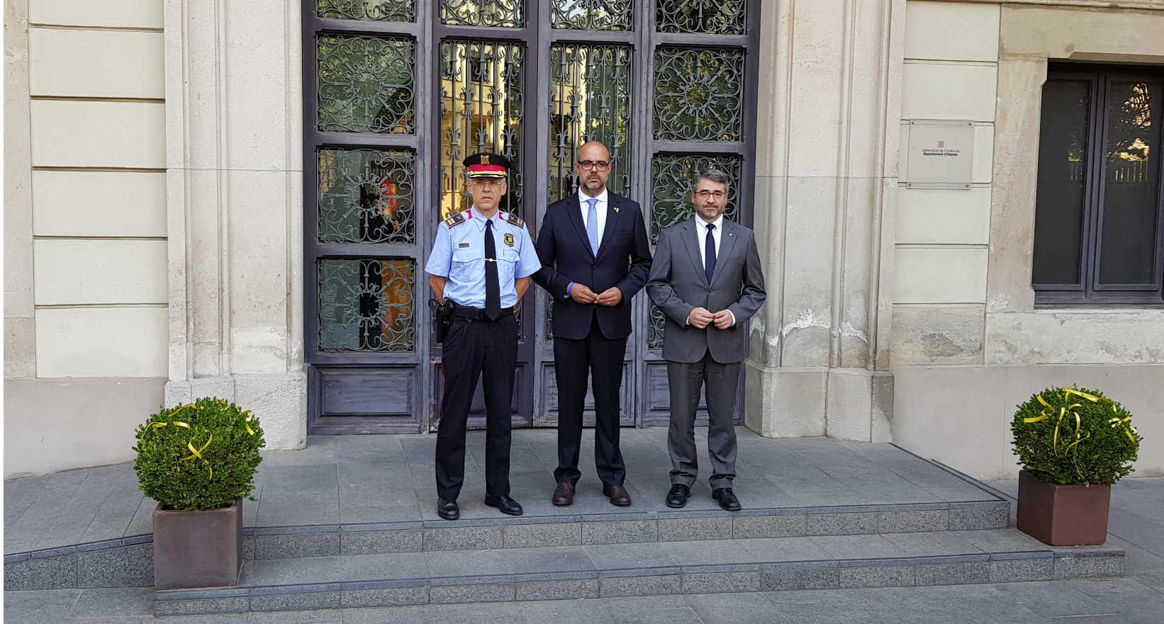 El comisario Esquius, el consejero Buch y el director general Martíne