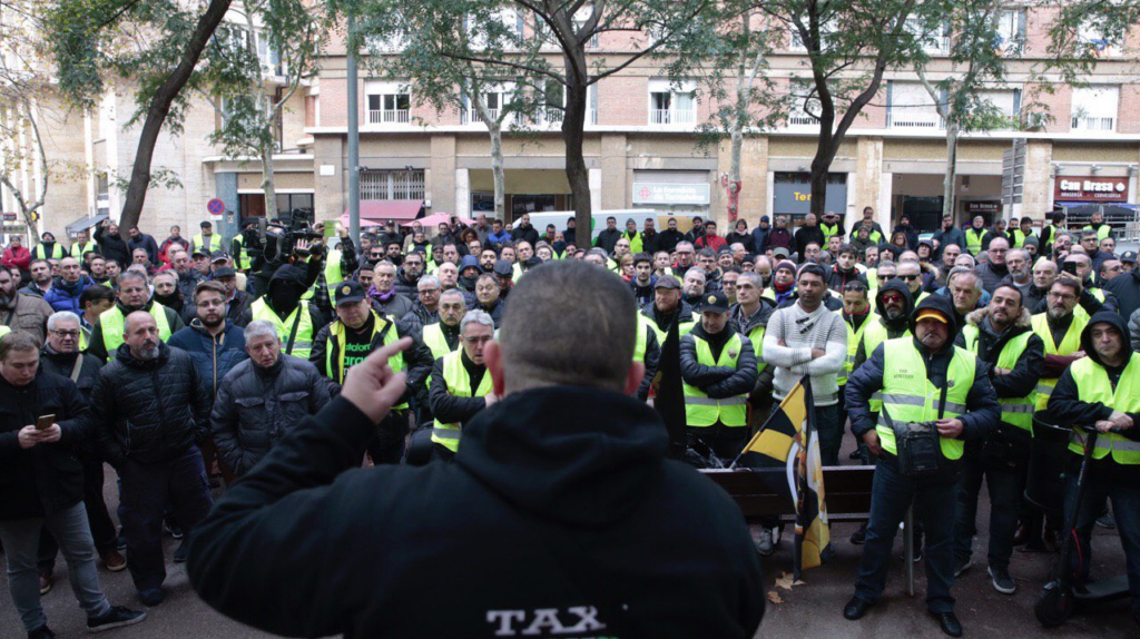 Concentración de taxistas