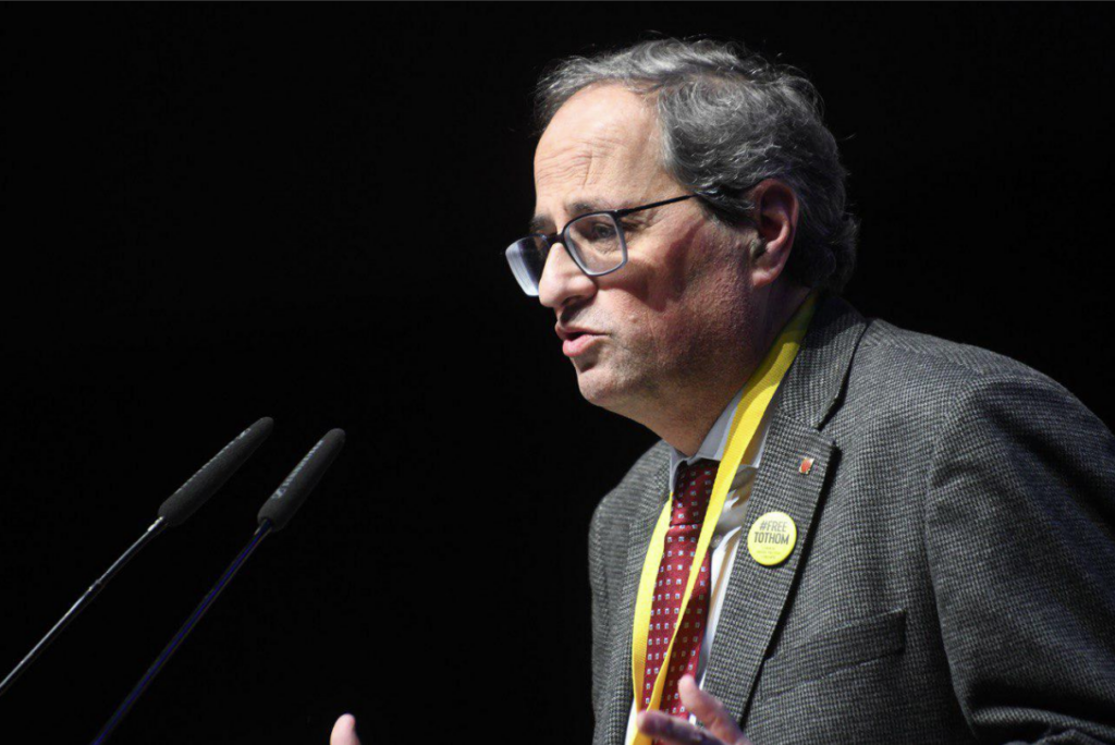 Quim Torra, durante el congreso fundacional de la Crida