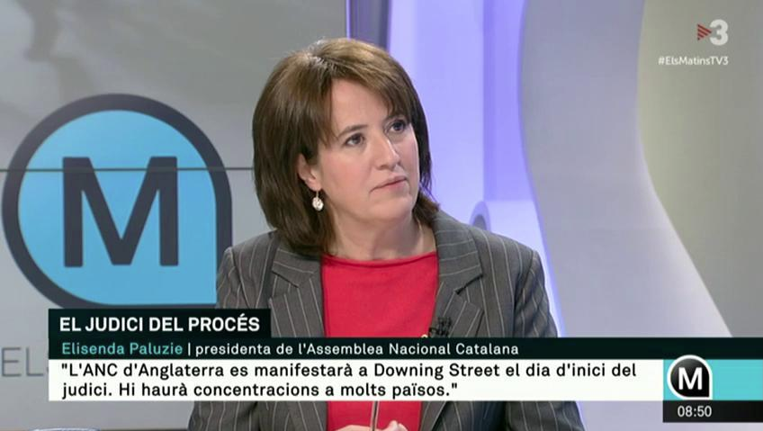 Elisenda Paluzie en una intervenció a TV3