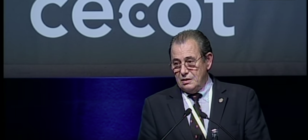 Víctor Grífols, en un acto de Cecot en 2014