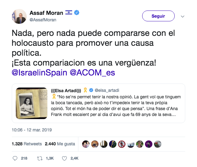 Moran carga contra el tuit de Artadi