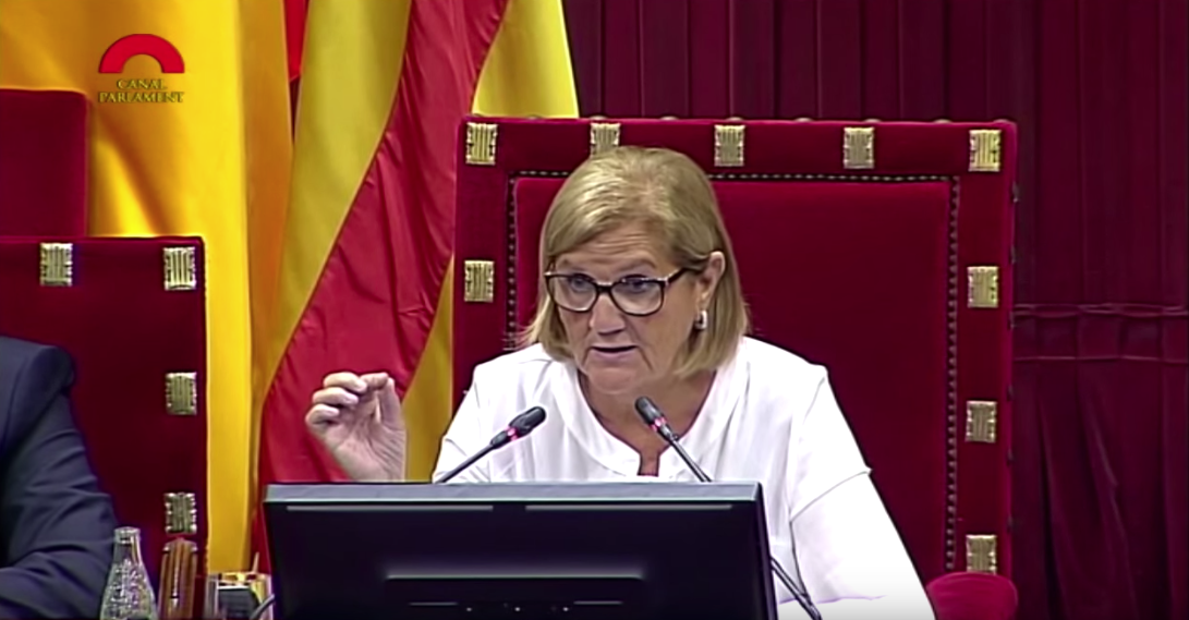 Núria de Gispert, cuando presidía el Parlamento catalán