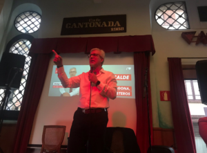 Ballesteros, durante la campaña de las municipales