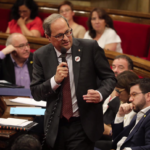 Quim Torra, en el Parlamento de Cataluña