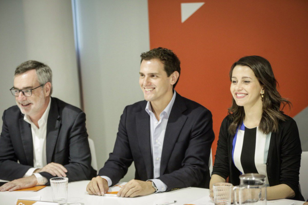 Rivera, con Villegas y Arrimadas