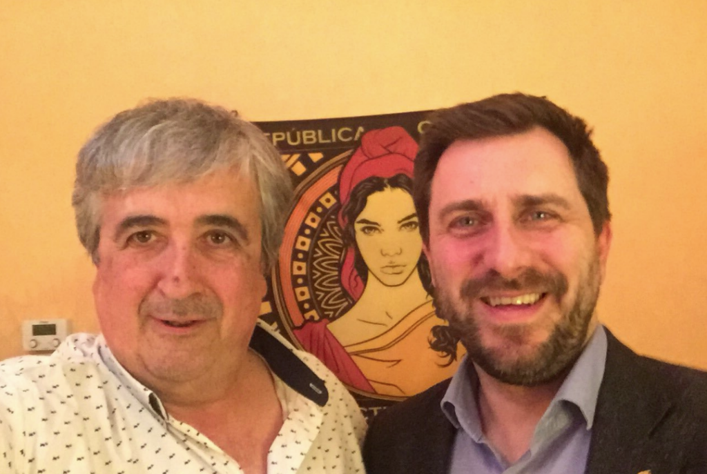 'Selfie' de Joan Puig con Toni Comín