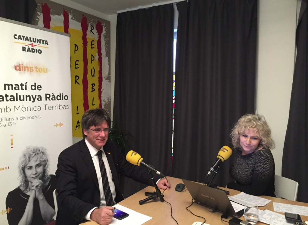 Carles Puigdemont ha recibido a la periodista Mònica Terribas