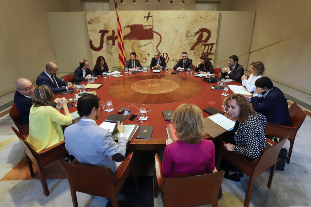 La reunión del gobierno catalán de este 8 de octubre