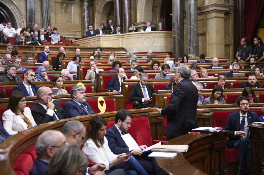 Intervención de Torra en el Parlamento catalán
