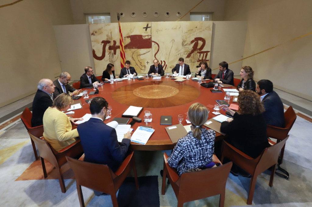 Reunión del gobierno catalán, la semana pasada