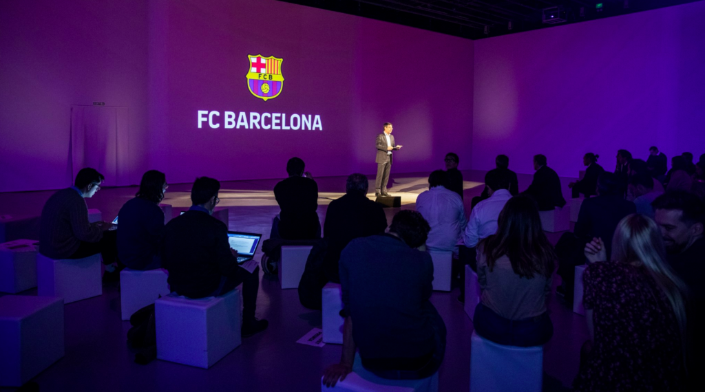 Bartomeu, en un acto del Barça