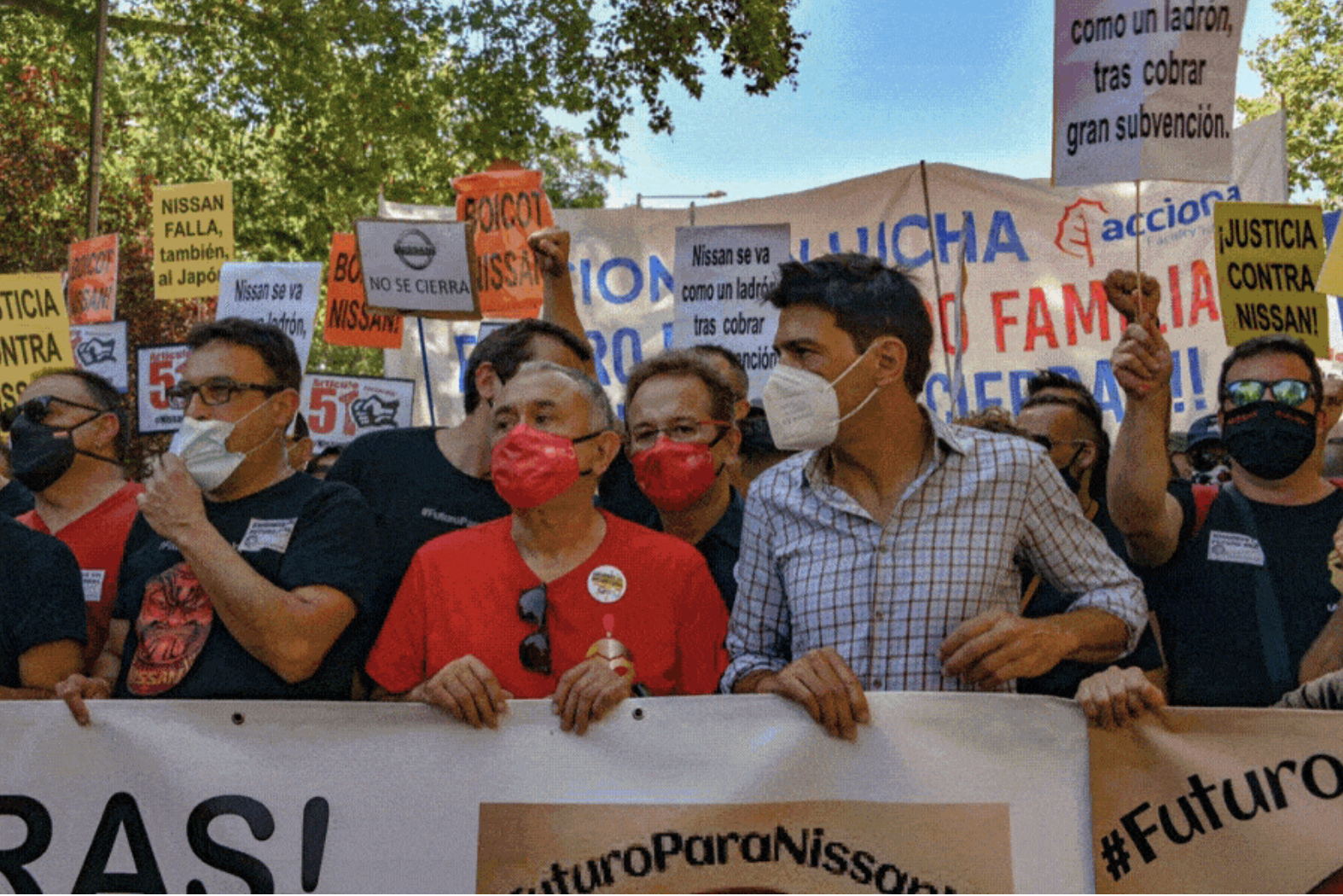 Álvarez a la manifestació de Nissan a Madrid