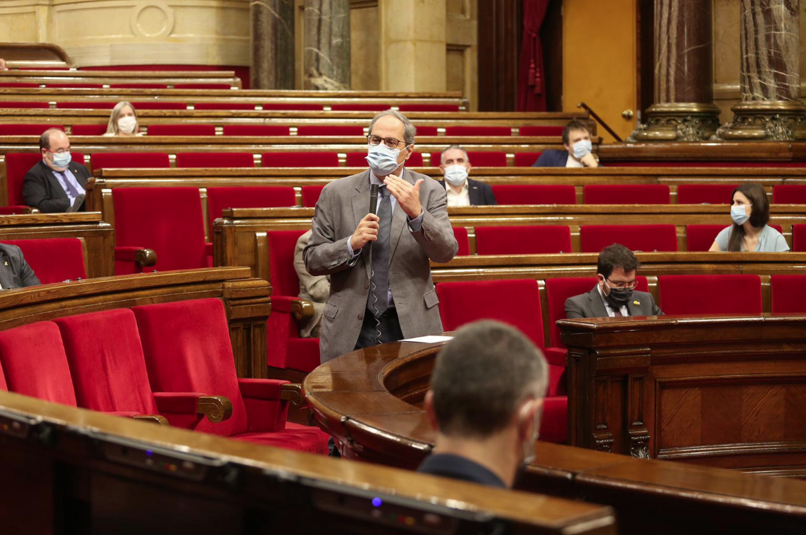 Quim Torra, en una intervenció recent al Parlament