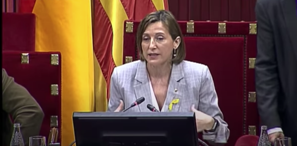 Carme Forcadell, el 27 de octubre de 2017