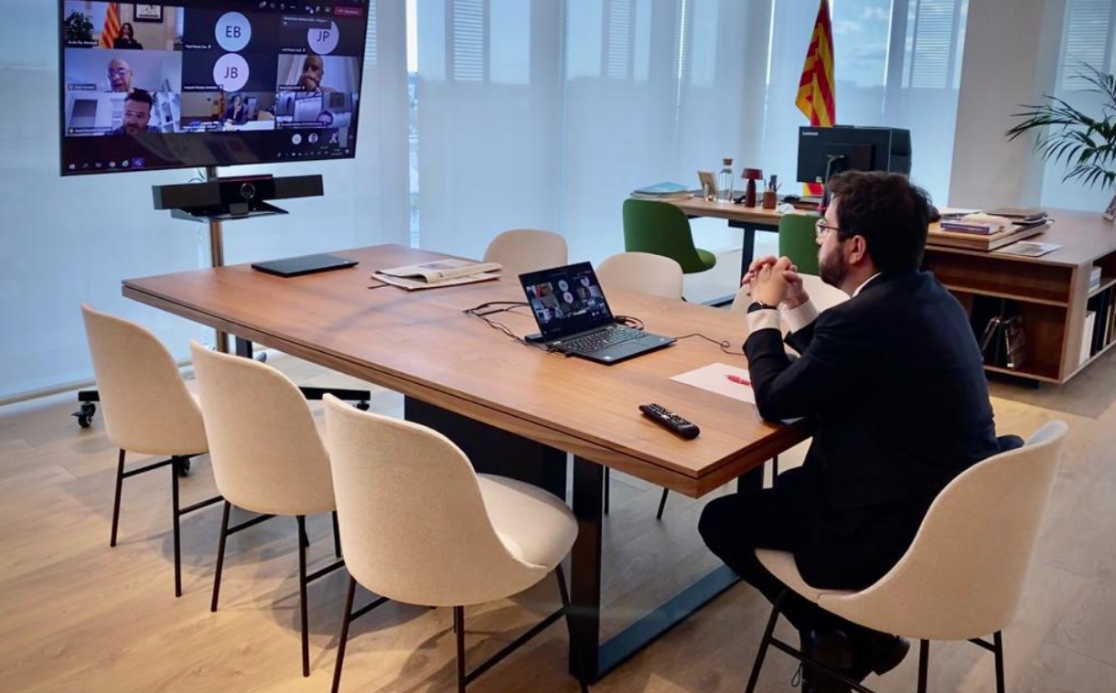 El president interí de la Generalitat, Pere Aragonès