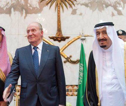 Joan Carles I amb el seu homòleg saudita
