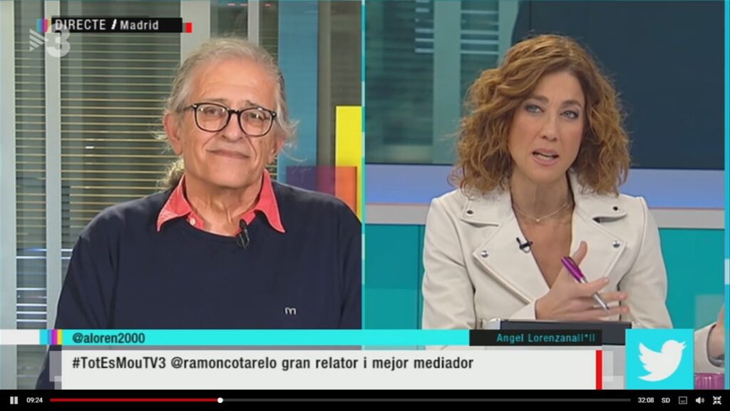 Ramon Cotarelo i Helena García Melero al programa 'Tot es mou' de TV3