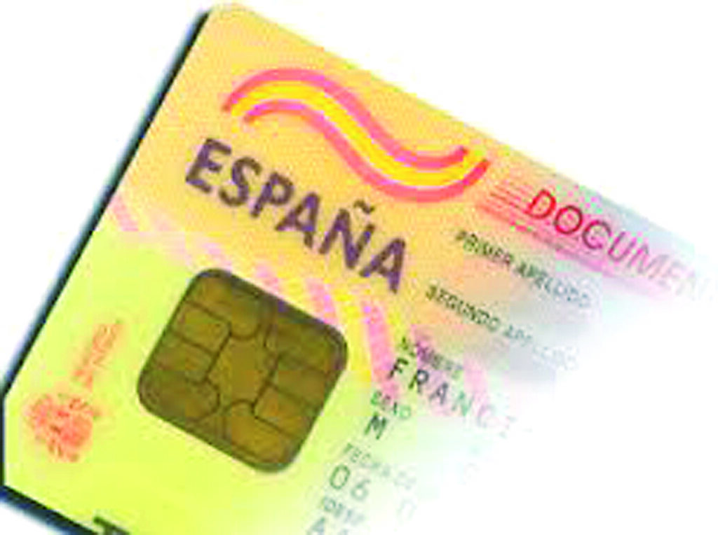Fragmento de un documento nacional de identidad español