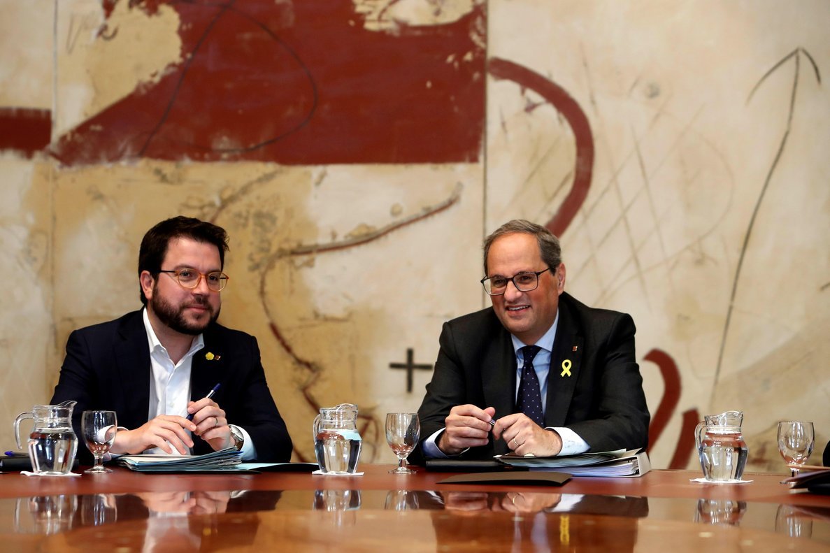 El vicepresident Aragonès i el president Torra