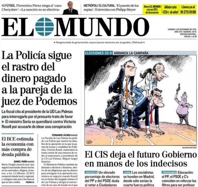 portada el mundo 4 dic 2015