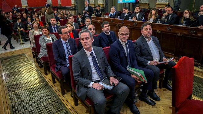 Els 12 acusats del procés al Suprem